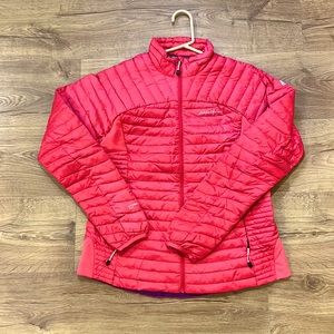 Coral Eddie Bauer puffer Goose Down Jacket